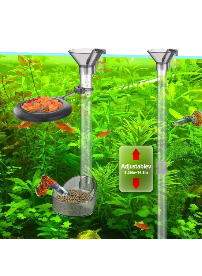 طبق تغذية الروبيان، حوض أسماك أنبوبي، طبق تغذية الروبيان، وعاء تغذية الأسماك، مجموعة أنبوب وطبق تغذية الروبيان مع كوب شفط، دائرة تغذية، طبق وفرشاة أنبوبية لحوض الأسماك - Image 2