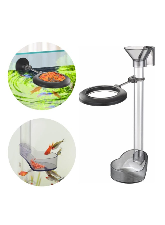 طبق تغذية الروبيان، حوض أسماك أنبوبي، طبق تغذية الروبيان، وعاء تغذية الأسماك، مجموعة أنبوب وطبق تغذية الروبيان مع كوب شفط، دائرة تغذية، طبق وفرشاة أنبوبية لحوض الأسماك - Image 1