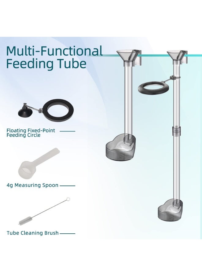 طبق تغذية الروبيان، حوض أسماك أنبوبي، طبق تغذية الروبيان، وعاء تغذية الأسماك، مجموعة أنبوب وطبق تغذية الروبيان مع كوب شفط، دائرة تغذية، طبق وفرشاة أنبوبية لحوض الأسماك - Image 3