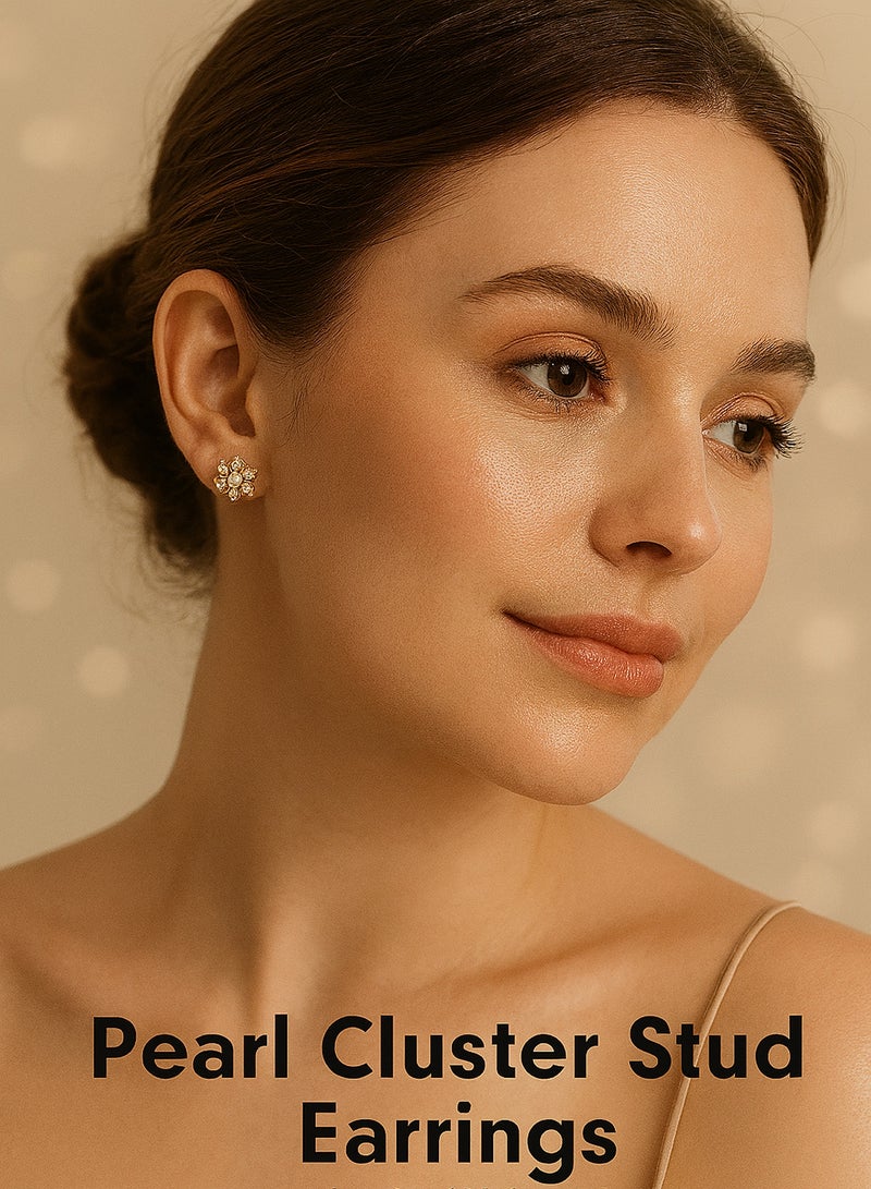 20 Pairs Stud Earrings Set for Women and Girls Gold Tone Pearl, Heart, Bow, Flower, Crystal, French & Vintage Styles Fashion Jewelry Gift for Daily Wear, Eid, Party  - Image 3