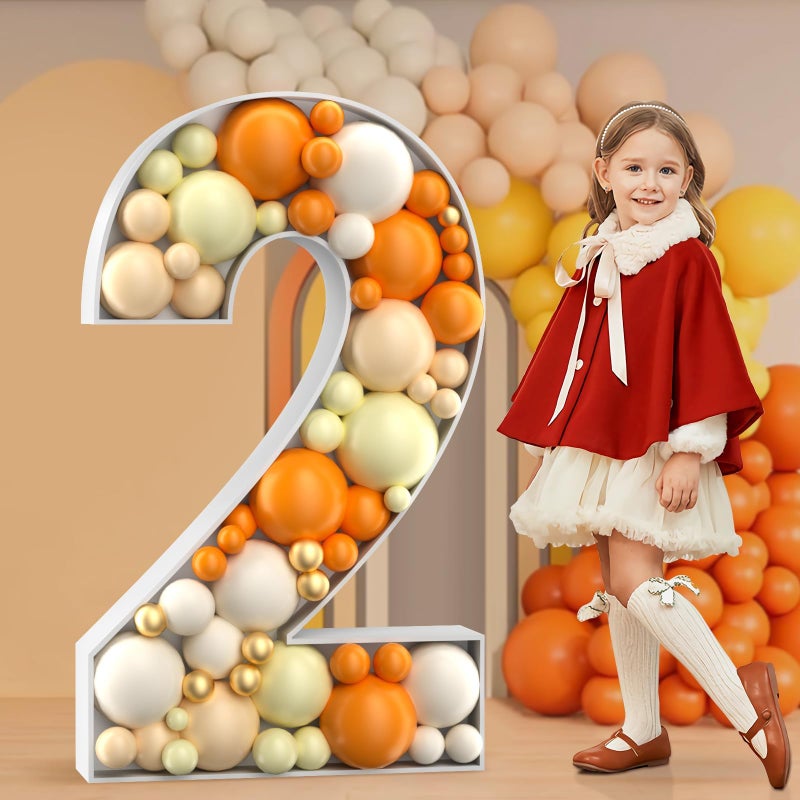imprsv 4FT Marquee Numbers Mosaic Numbers for Balloons Big Mosaic Balloon Frame Number 2 Balloon for 2024 New Year Decorations 12th 20th 21st Birthday Decorations Anniversary Decor - Image 2