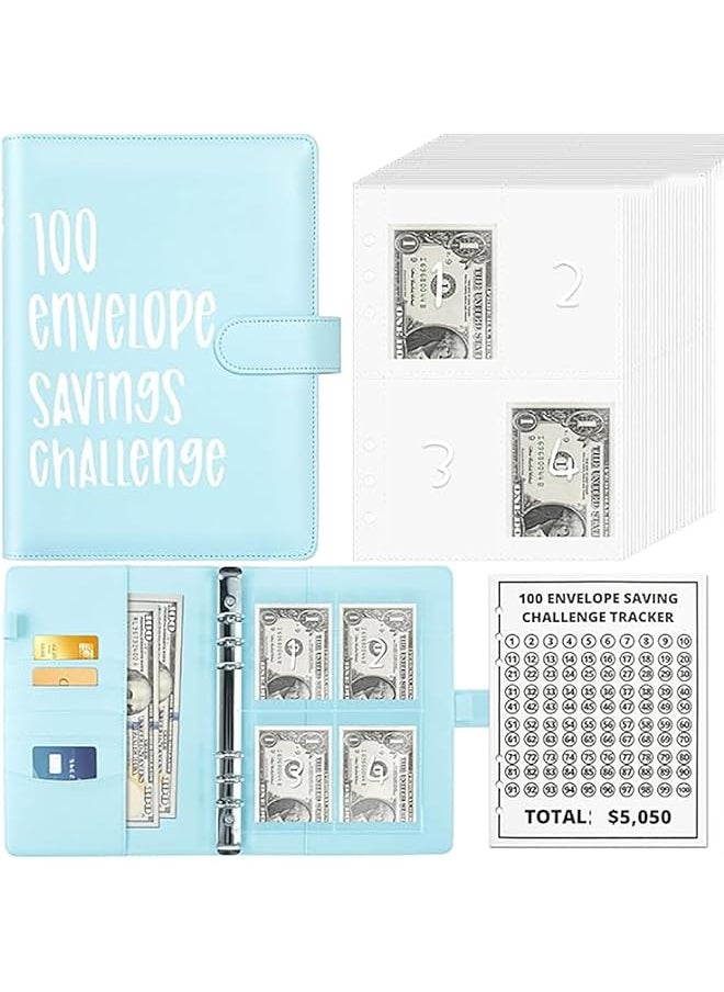 erorex - Budget Binder 100 Envelopes Challenge Binder Money Saving Challenge Budget Binder With Cash Envelopes Savings Challenge Book Easy And Fun Way To Save - Image 1