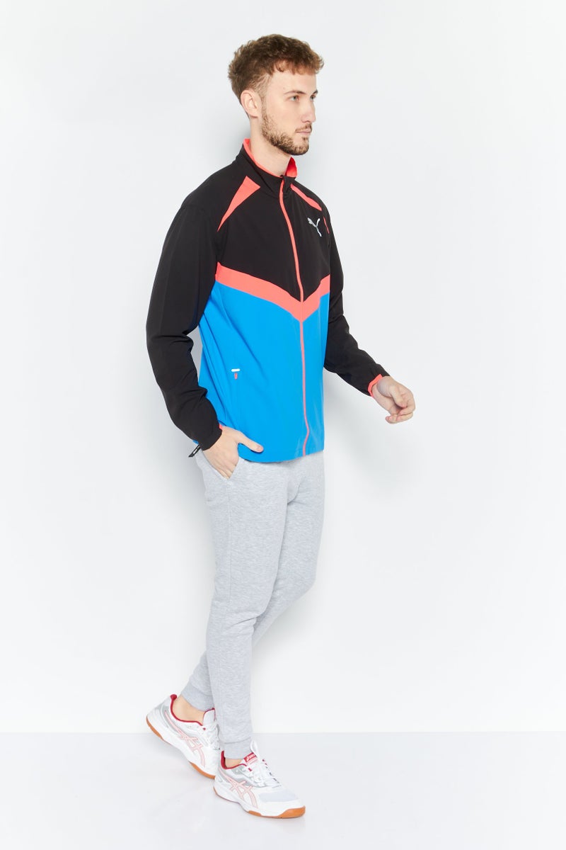 PUMA جاكيت واقي من الرياح بأكمام طويلة للرجال، أسود - Image 3