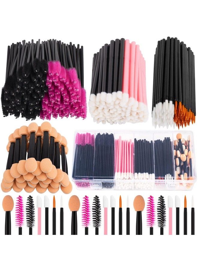 Rolybag Disposable Makeup Applicators Kit Mascara Wands Eyeliner Brushes Lip Applicators Eyeshadow Applicators Disposable Makeup Tools With Organizer Box For Easy Portability - Image 2