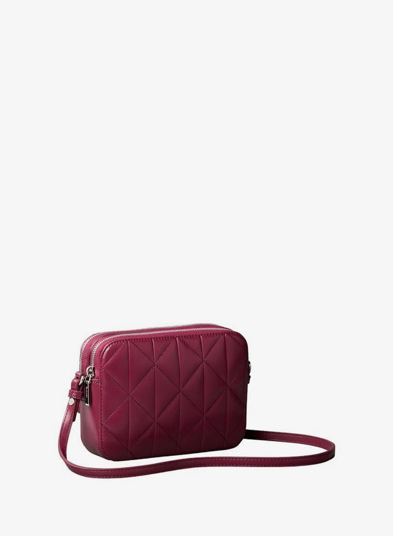 CALVIN KLEIN Quilted Emblem Logo Double Zip Camera Bag - Image 2