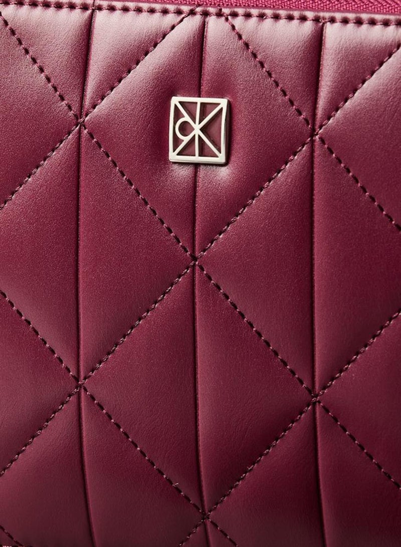 CALVIN KLEIN Quilted Emblem Logo Double Zip Camera Bag - Image 3
