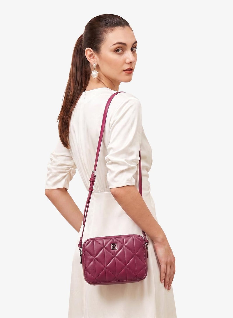 CALVIN KLEIN Quilted Emblem Logo Double Zip Camera Bag - Image 5