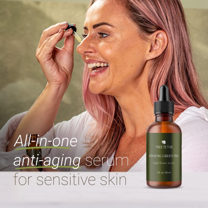 Tree to Tub Sensitive Skin Face Wash for Dry Skin & Anti Aging Retinol, Vitamin C, Hyaluronic Acid Serum for Face and Wrinkles - Fragrance Free Gentle Face Cleanser & Hydrating Facial Serum for Women - Image 3