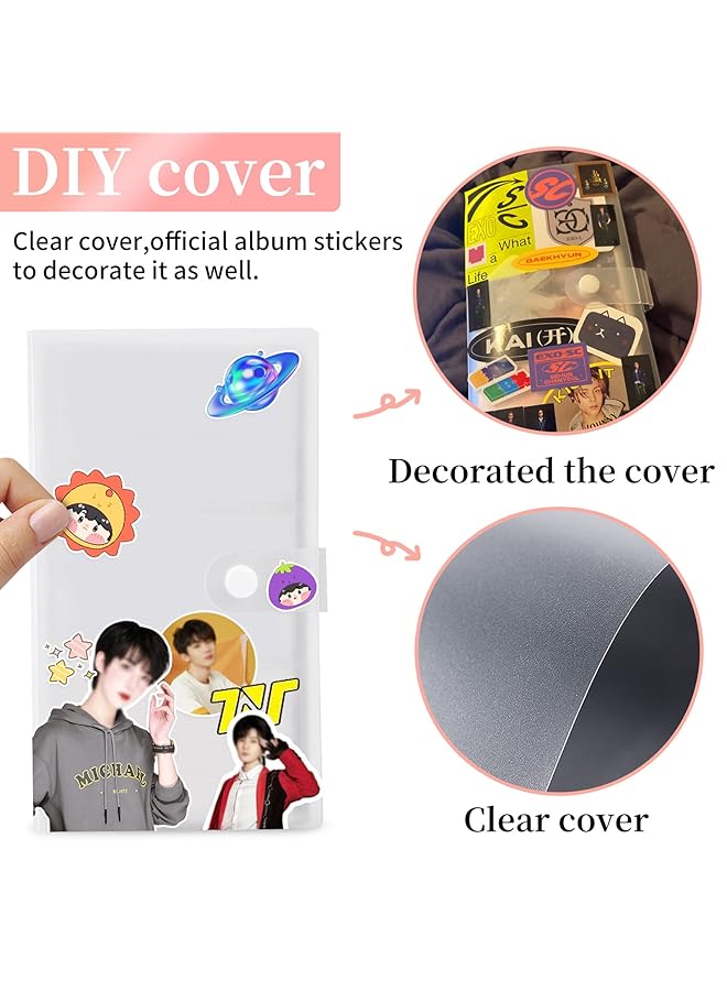 erorex Kpop Photocard Holder Book Photocard Sleeves Photocard Binder Card Protectors Sleeve Pages Transparent 240 Cards Photo Album For Fujifilm Instax Mini 11 90 70 50S 26 25 9 8+ 7S Polaroid Snap - Image 3