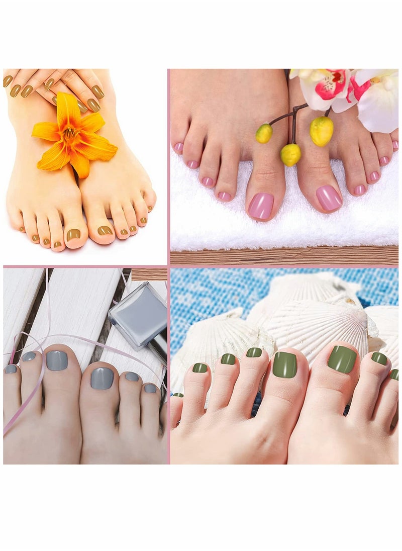 SYOSI Toenail Stickers, Glitter Toenail Wraps, 16 Sheets 352 Pieces, Adhesive Toenail Art Polish Decals Full Wrap Polish Stickers Tips, for Women DIY Toenails Designs  - Image 5