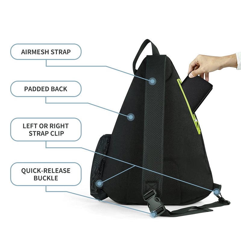 Mangrove Pickleball Bag, Men's & Women's Backpack, Adjustable Sling Bag with Fence Hook/Upgraded Capacity/Safety Pocket/Water Bottle Holder - 2020 Design Pickle Ball Paddle Bag (Green) - Image 4