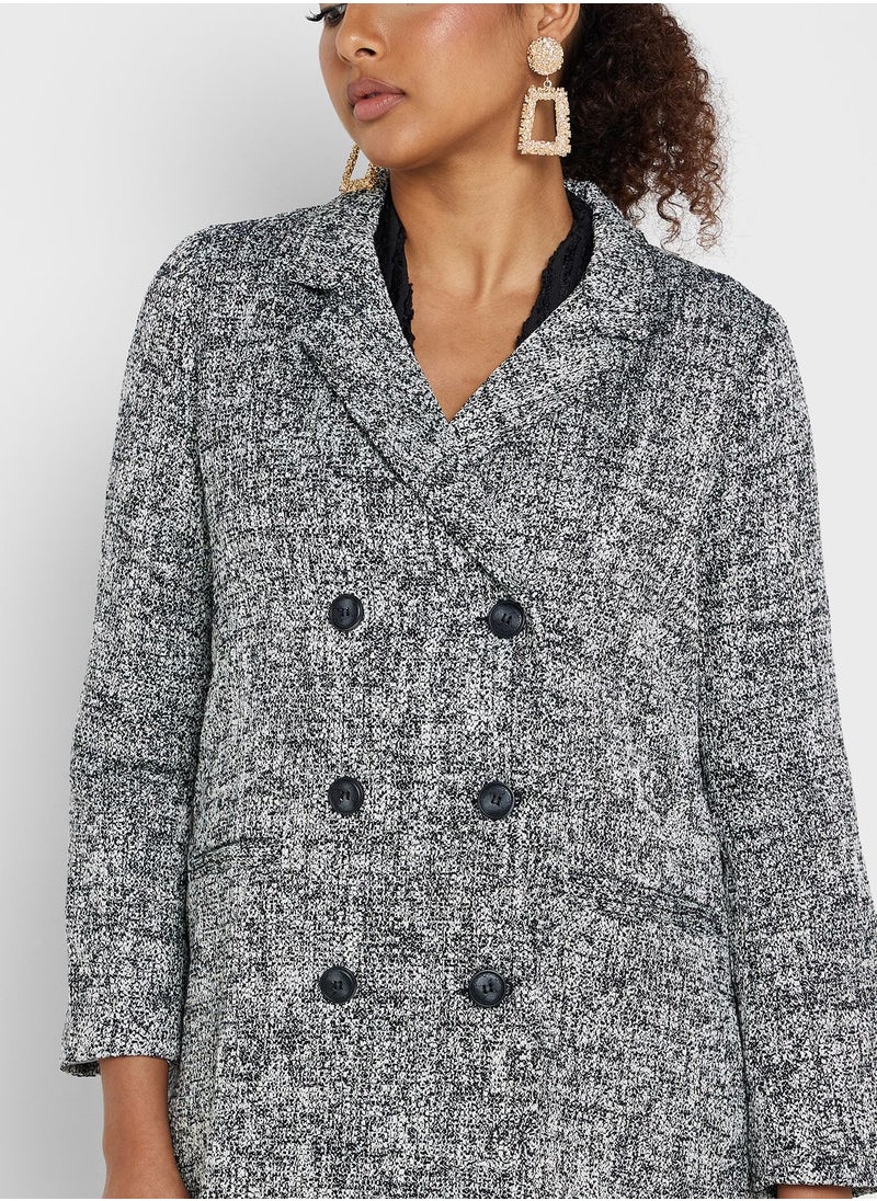 Montania Button Detail Knitted Blazer  - Image 3