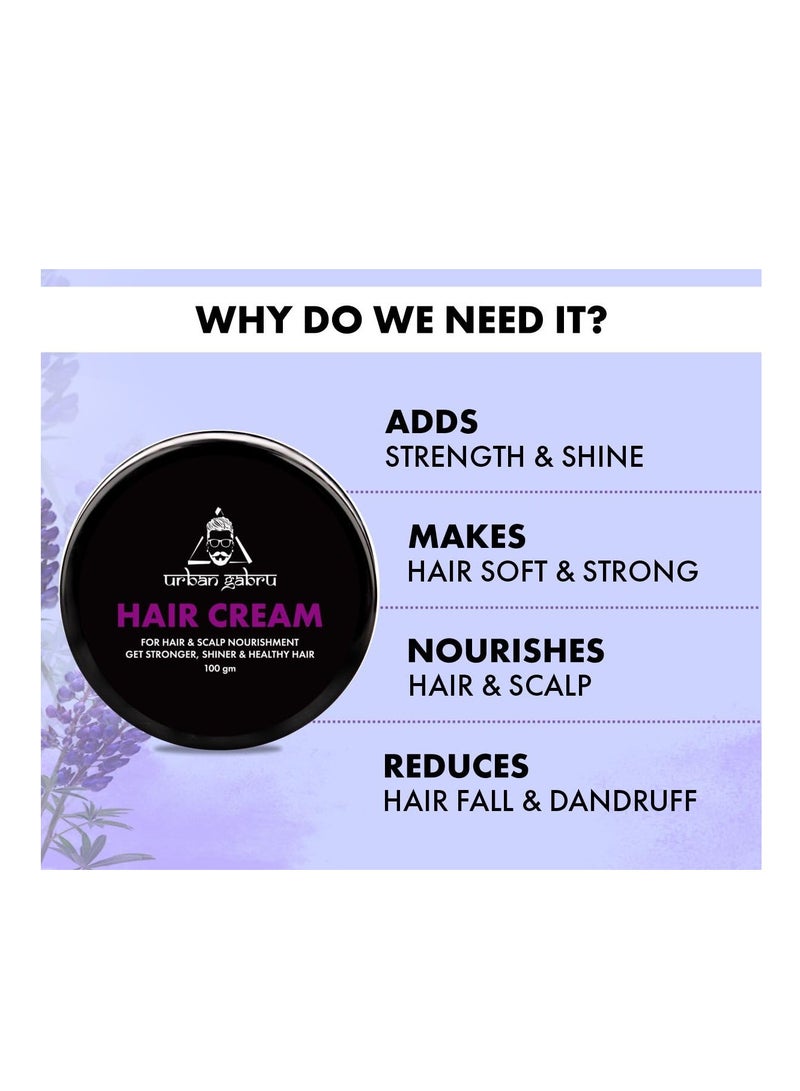 UrbanGabru UrbanGabru Hair Growth Cream with Coconut, Aloe Vera Protein for Hair Growth and Scalp Nourishment 100gm - Image 2