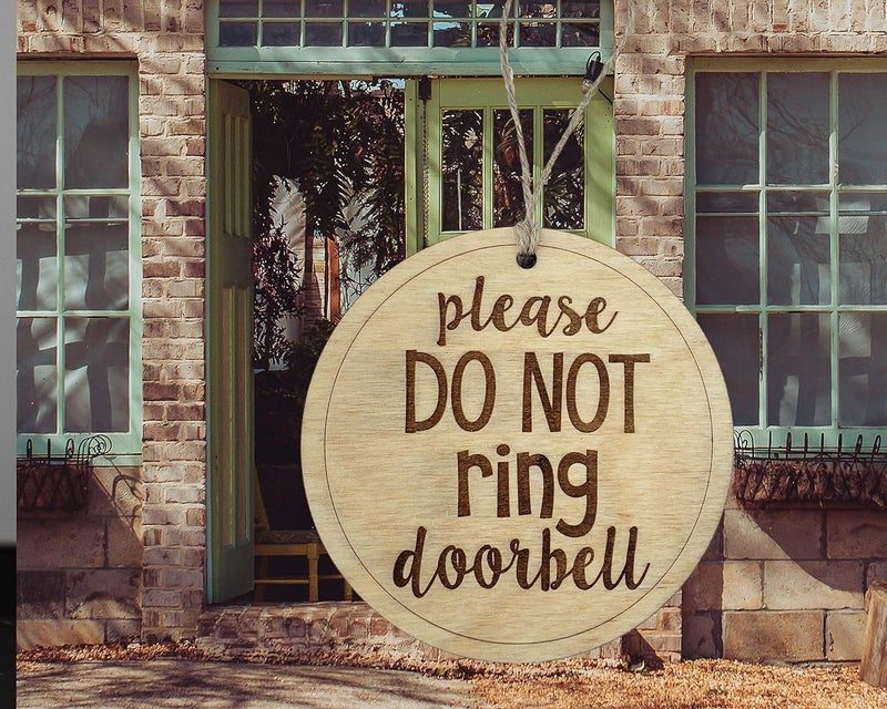 BPA علامة خشبية لا تدق جرس الباب من استوديو تصميم CMS BPA® - Image 2