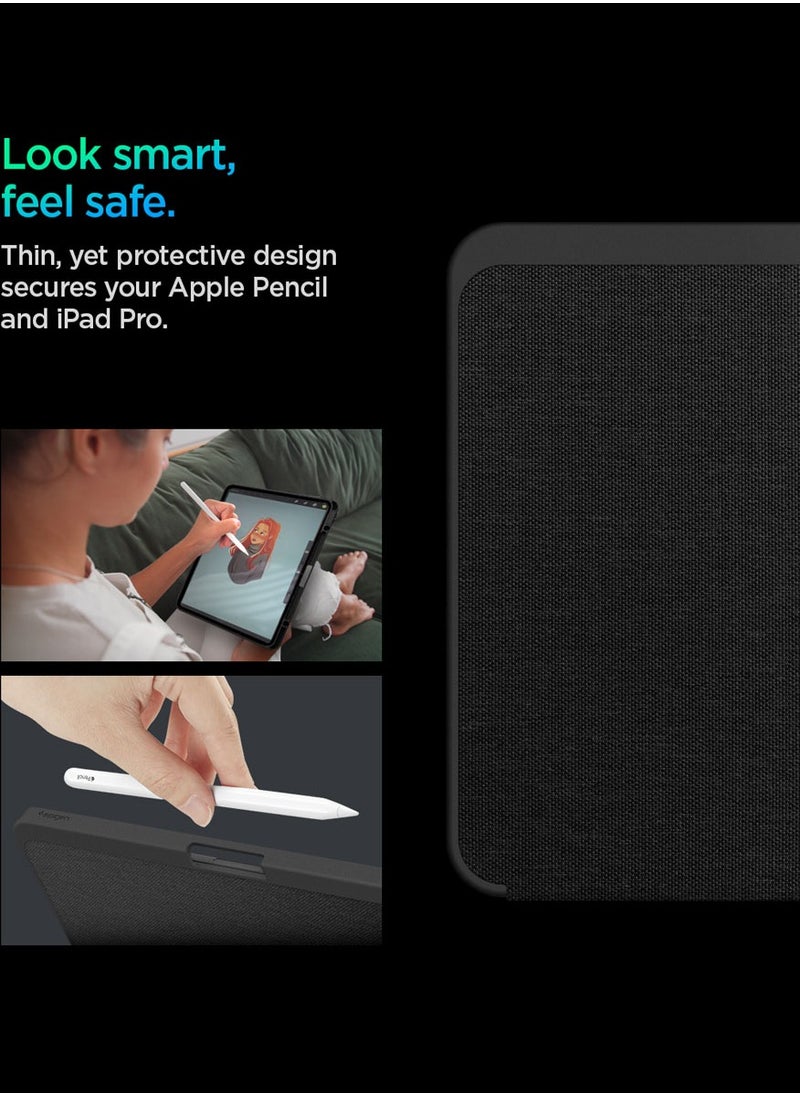 Spigen Urban Fit iPad Pro 11 inch Case Cover M4 (2024) with Pencil Holder - Black  - Image 3