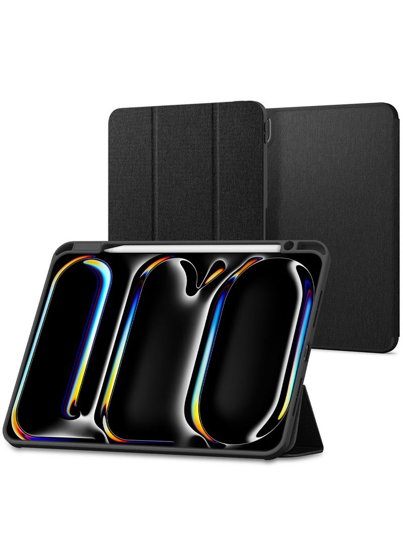 Spigen Urban Fit iPad Pro 11 inch Case Cover M4 (2024) with Pencil Holder - Black  - Image 1