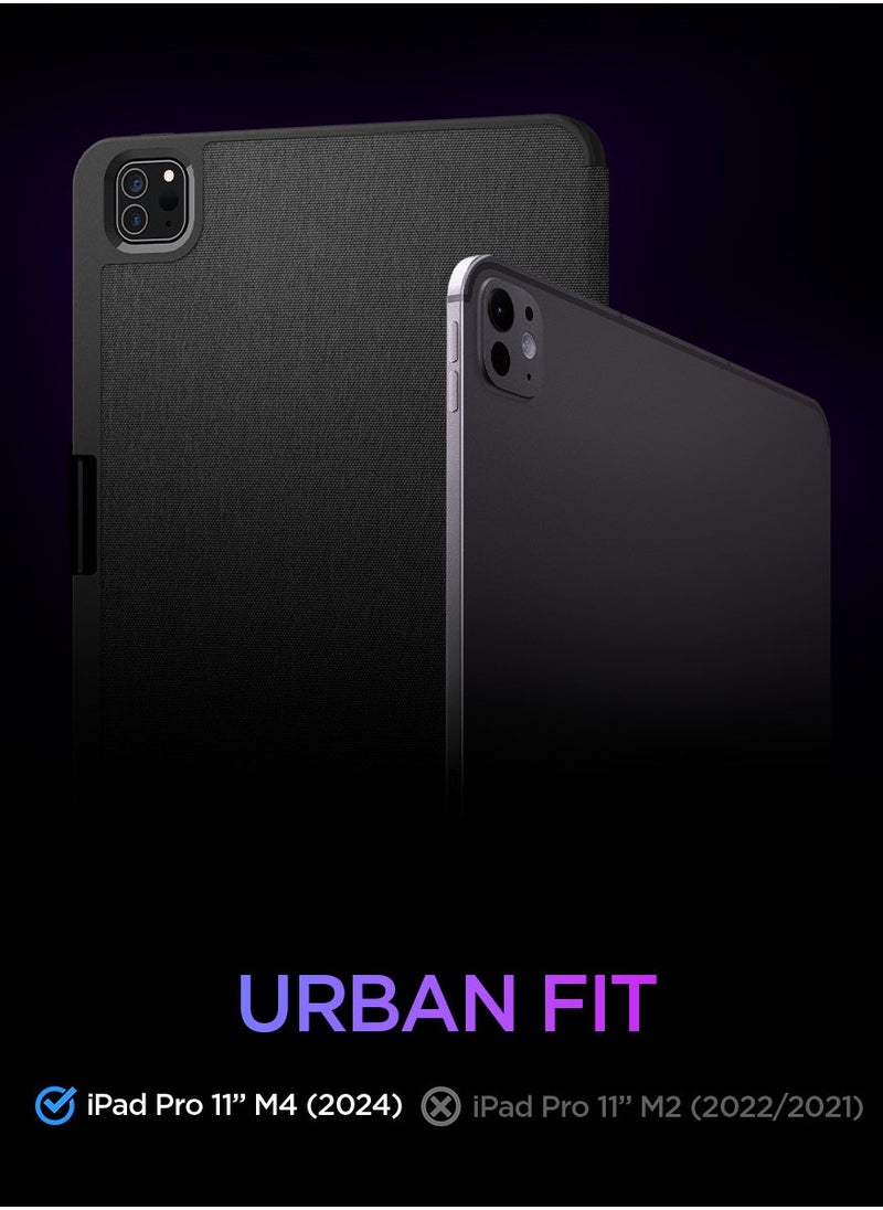 Spigen Urban Fit iPad Pro 11 inch Case Cover M4 (2024) with Pencil Holder - Black  - Image 2