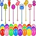 Howzcci 24 Pack Easter Sticky Hands Toys with 24 Pcs Plastic Easter Eggs Easter Bunny Egg Chick Carrot Flower Basket Sticky Stretchy Toys for Kids Girls Boys Easter Basket Stuffers Party Favors Gifts - Image 2