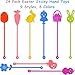 Howzcci 24 Pack Easter Sticky Hands Toys with 24 Pcs Plastic Easter Eggs Easter Bunny Egg Chick Carrot Flower Basket Sticky Stretchy Toys for Kids Girls Boys Easter Basket Stuffers Party Favors Gifts - Image 4