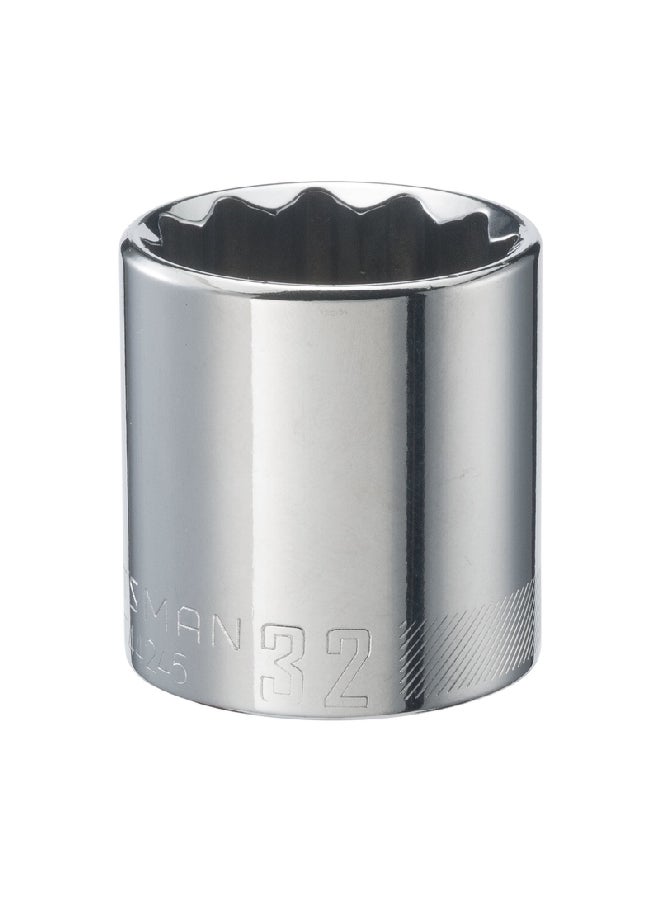 كرافتس مان سوكت 12 نقطة مطلي بالنيكل مصنوع من سبيكة الفولاذ بقياس 1/2 بوصة، ومغطى بالكروم 2296671