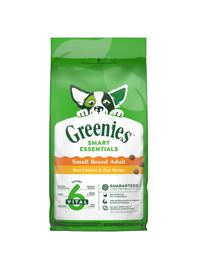 Greenies Greenies Smart Essentials Small Breed Adult High Protein Dry Dog Food Real Chicken & Rice Recipe, 5.5 lb. Bag  - Image 1