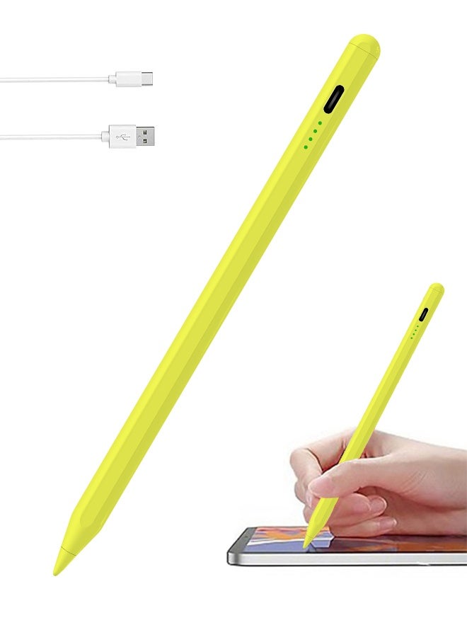 بوبي أحدث قلم ستايلس لعام لجهاز iPad الجيل التاسع والعاشر، قلم Apple سريع الشحن لجهاز iPad 2018-2025، قلم iPad لجهاز iPad Pro 11/12.9 3/4/5 Gen، iPad Mini 5/6، iPad 6/7/8، iPad Air 3 /4/5، أصفر - Image 1