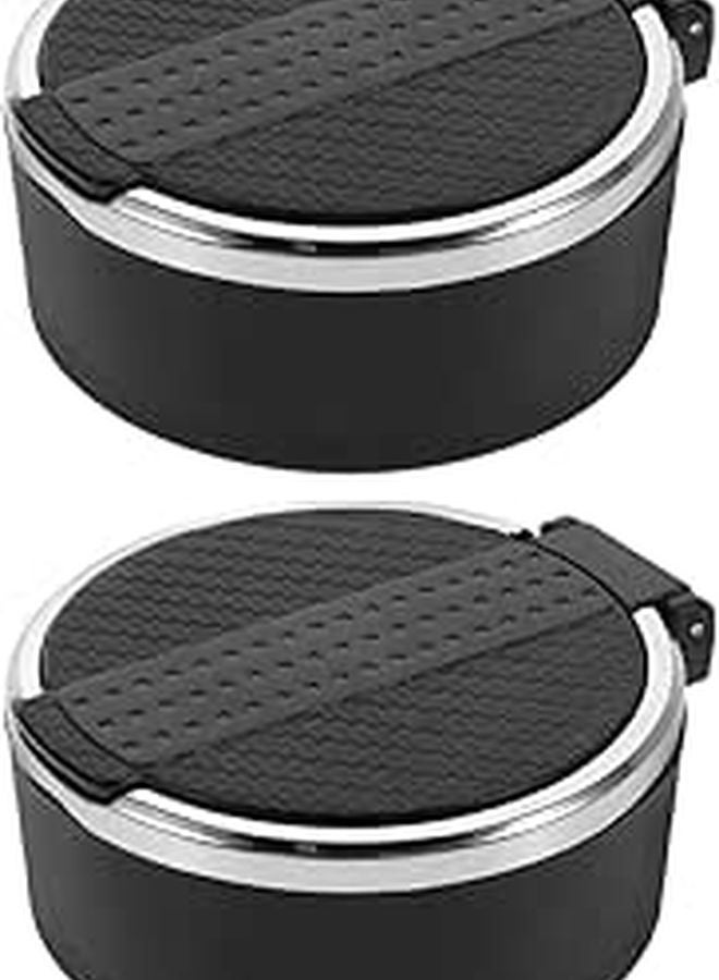 2Pcs Smokeless Car Ashtray With Lid Portable Windproof Cup Holder Trash Can For Travel - Image 1