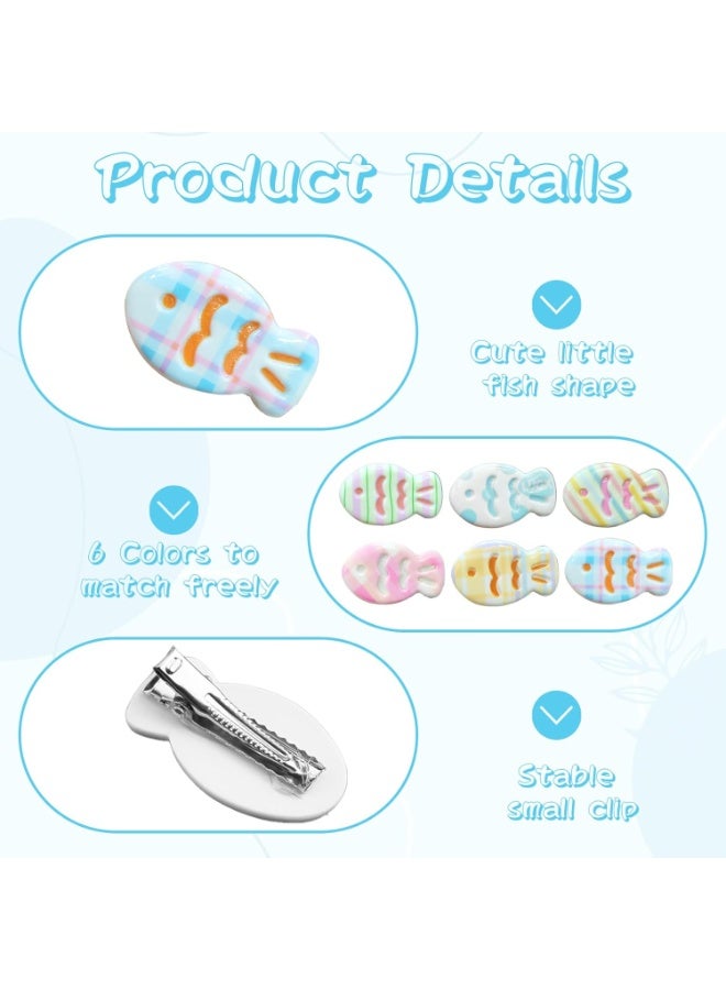 Relex 12 Pcs of Small Fish Hair Clips, Colorful Fish Pattern, Decorative Ocean Theme Hair Clips, Cute and Fun Mini Hair Accessories, Suitable for Women and Girls - Image 3