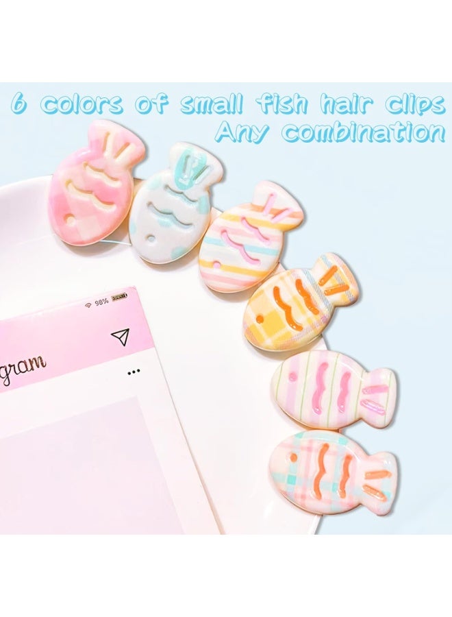 Relex 12 Pcs of Small Fish Hair Clips, Colorful Fish Pattern, Decorative Ocean Theme Hair Clips, Cute and Fun Mini Hair Accessories, Suitable for Women and Girls - Image 4
