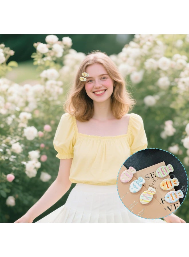 Relex 12 Pcs of Small Fish Hair Clips, Colorful Fish Pattern, Decorative Ocean Theme Hair Clips, Cute and Fun Mini Hair Accessories, Suitable for Women and Girls - Image 5