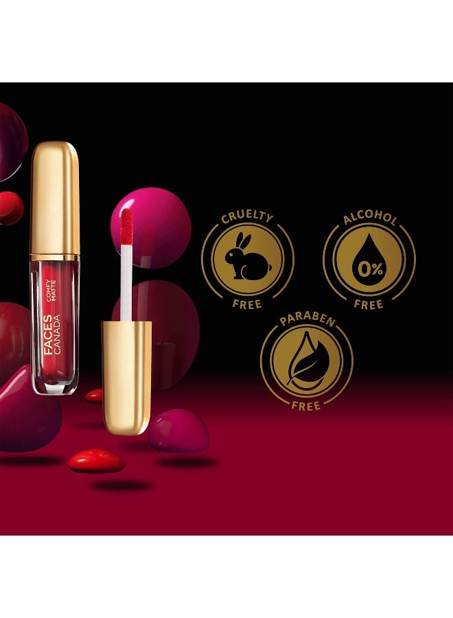 Facescanada لون شفاه مطفي مريح 10 ساعات ثبات مع زيت اللوز المريح على طريقي 01 3 مل - Image 5