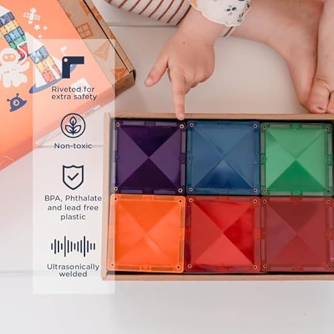 CONNETIX 40PCS COLORFUL PIPELINE BUILDING BLOCK, STEM LEARNING AND CREATIVE IMAGINATION INSPIRATIONAL EDUCATIONAL TILES TOY FOR KIDS - Image 3