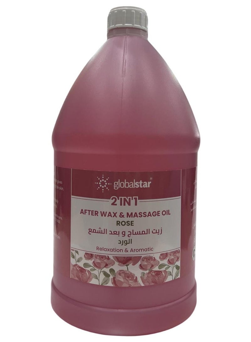 Globalstar 2 in 1 After Wax & Massage Rose Oil Extract 3.8L - Image 1