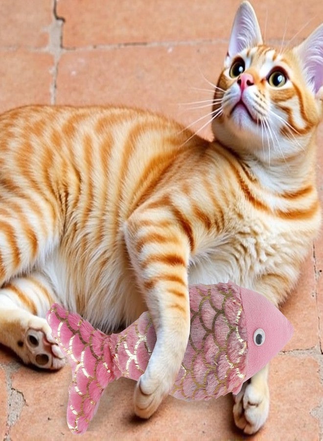 Andiker Cat Fish Toys, 10 Inches Plush Catnip Toys with Soft Rainbow Scales and Cotton Hugging, Biting and Chewing Interactive Cat Toys for Indoor Cats and Kitten (Colorful, L) - Image 5