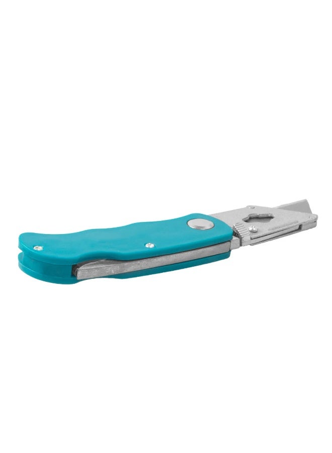 Folding Utility Knife with 5 Replaceable SK5 Steel Blades – Heavy Duty Box Cutter with Pocket Clip – Quick-Change Blade Mechanism & Safety Lock-Back Design – Portable Art Cutter for Wood, Leather & Cardboard - Image 3