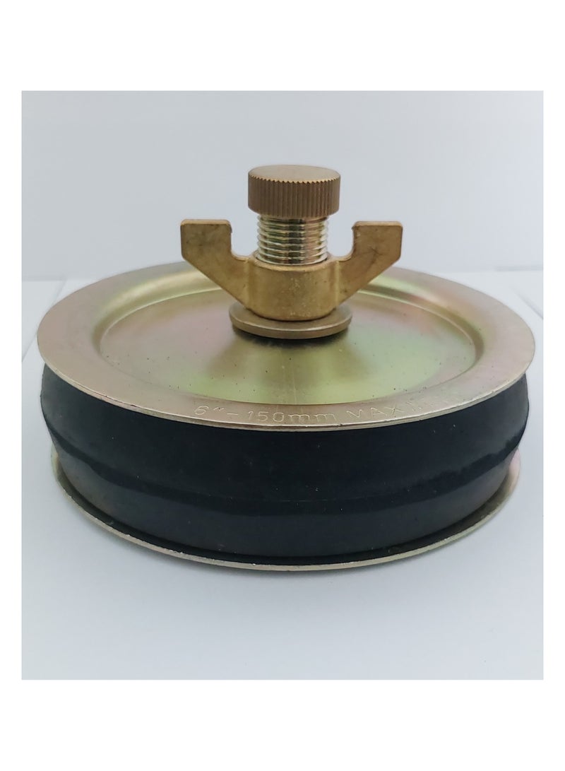 MAXWELL Drain Test Plug 6 Inch (150 Mmm) With Brass Cap And Brass Wing Nut - Image 1