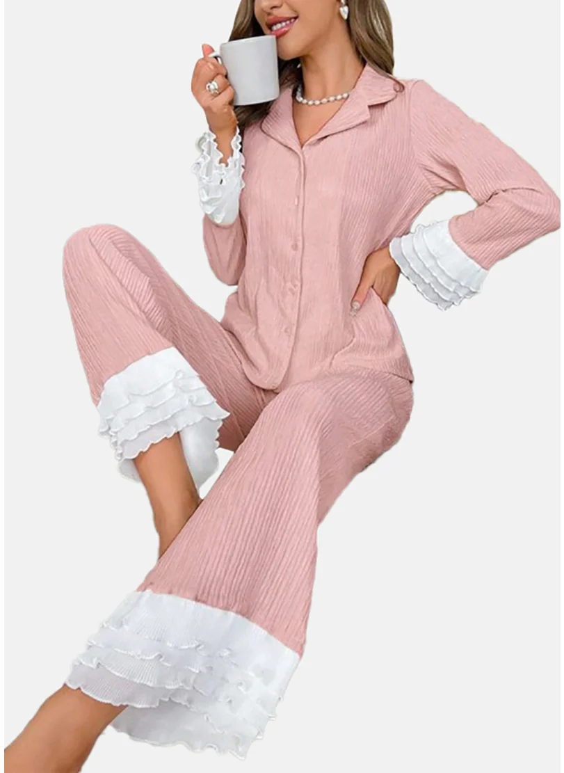 يونيكي Mauve Solid Pyjamas & Shirt