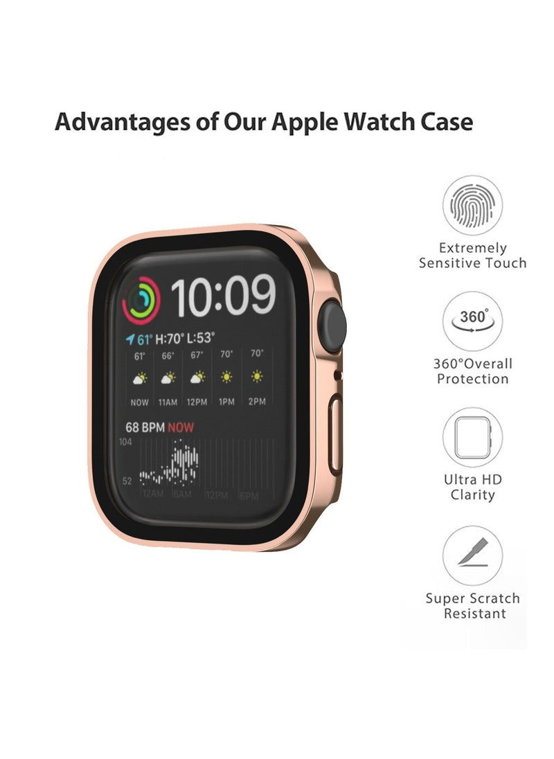X-level - Hard PC Case for Apple Watch Case 41mm Series 8/ 7/9 with Tempered Glass Screen Protector, Full Hard Ultra-Thin Scratch Resistant Bumper Protective Cover 41MM - Image 1