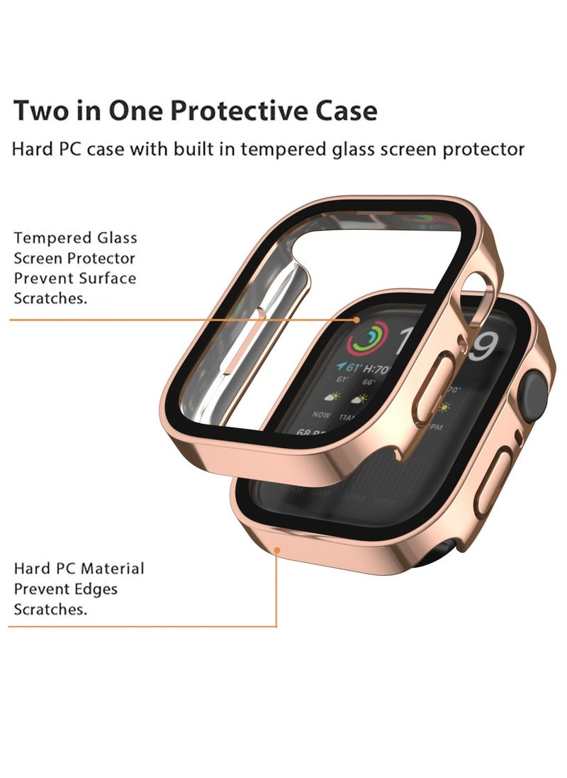 X-level - Hard PC Case for Apple Watch Case 41mm Series 8/ 7/9 with Tempered Glass Screen Protector, Full Hard Ultra-Thin Scratch Resistant Bumper Protective Cover 41MM - Image 1