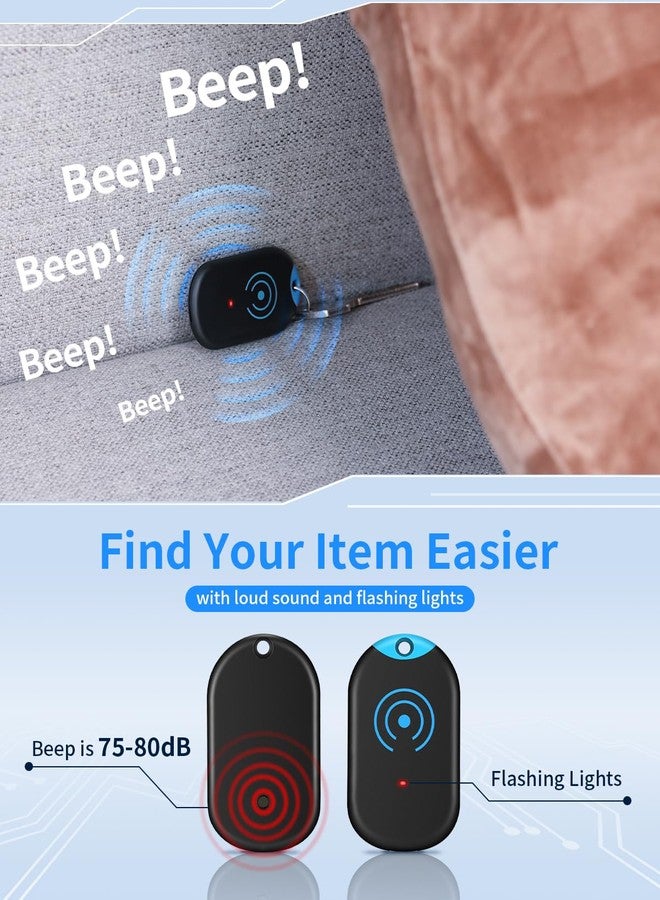 Esky Ultra Slim Key Finder, Remote Finders Locator with 85dB Sound and 4 Receivers, Wallet Tracker and Item Locators Beeper Tags for Finding Key, TV Remote, Wallet, Pets and Phone, Batteries Included - Image 3