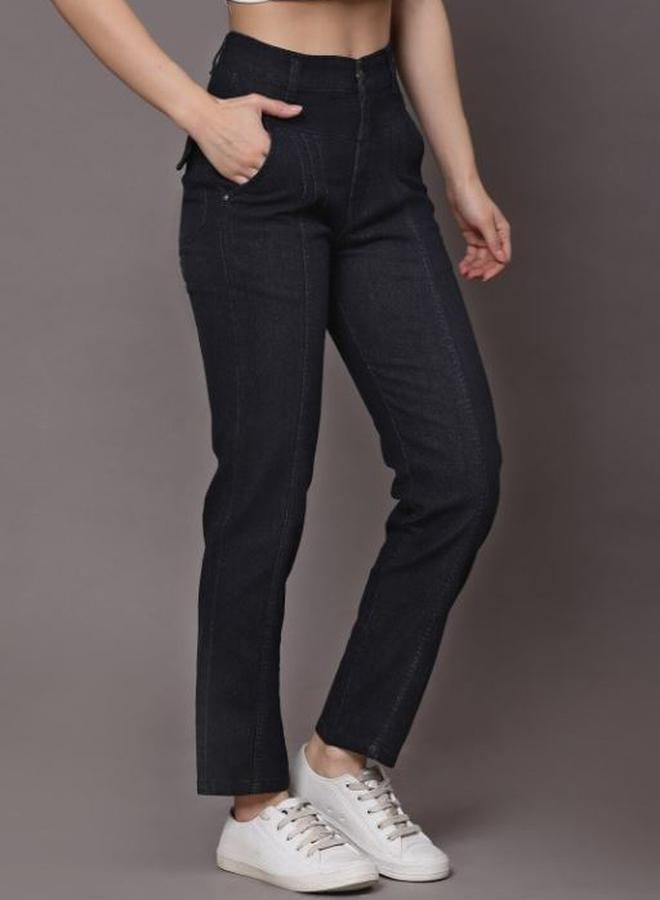 Kassually High Rise Pintuck Relaxed Fit Jeans - Image 1