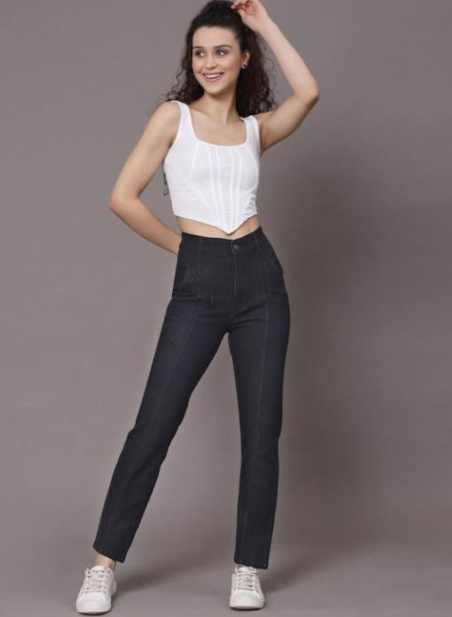 Kassually High Rise Pintuck Relaxed Fit Jeans - Image 4