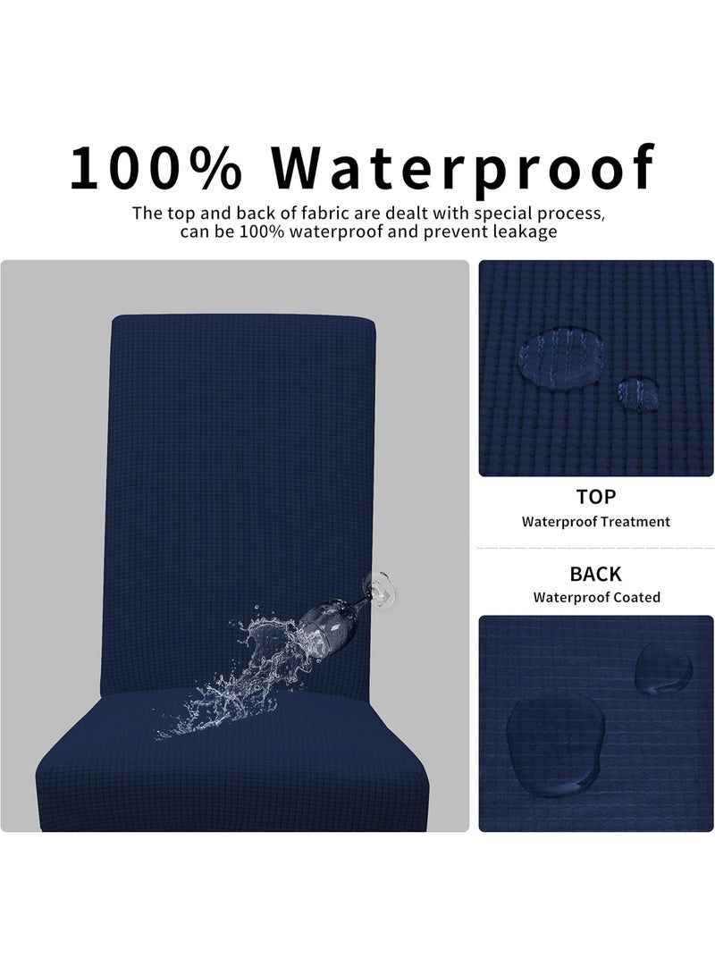 Chair Covers for Dining Room Set of 6, Dining Chair Slipcovers Stretch Dining Room Chair Covers Seat Protector,Washable Chair Cover for Home,Hotel,Banquet (yt-1) - Image 4