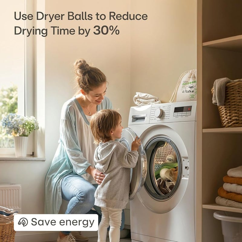 Praknu 6 Tumble Dryer Balls - New Zealand Wool Dryer Balls for Laundry - Image 3
