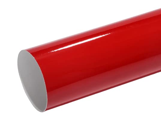 COSMOS STAR™ Vinyl Wrap Sheet for Car & Bike Self Adhesive Wrap Sticker and Decal Roll Film for Auto Vehicle Motorcycle (2 Feet by 6 Feet, Red Glossy Wrap) - Image 1