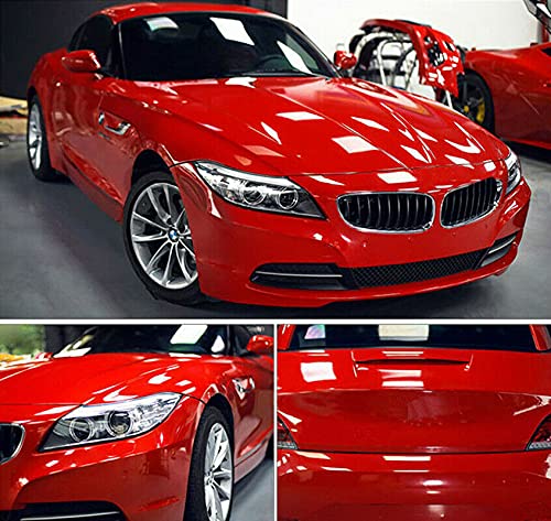 COSMOS STAR™ Vinyl Wrap Sheet for Car & Bike Self Adhesive Wrap Sticker and Decal Roll Film for Auto Vehicle Motorcycle (2 Feet by 6 Feet, Red Glossy Wrap) - Image 3