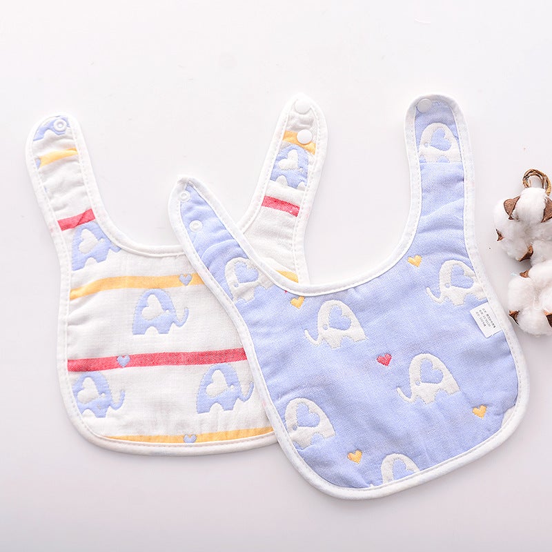 Infant Bibs Made Of Pure Cotton Gauze Jacquard U-Shaped Baby Anti-Red Chin Bibs For 0-1 Year Old Babies And Newborns - Image 1