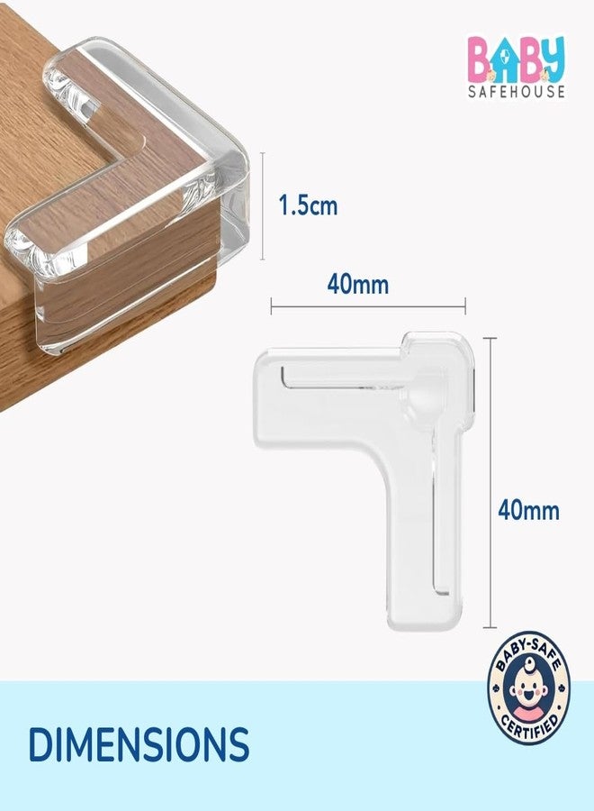 BabySafeHouse Furniture Corner Guard for Baby Proofing, Pre-Taped Corner Protectors -Transparent (Pack of 10-L Shape) - Image 2