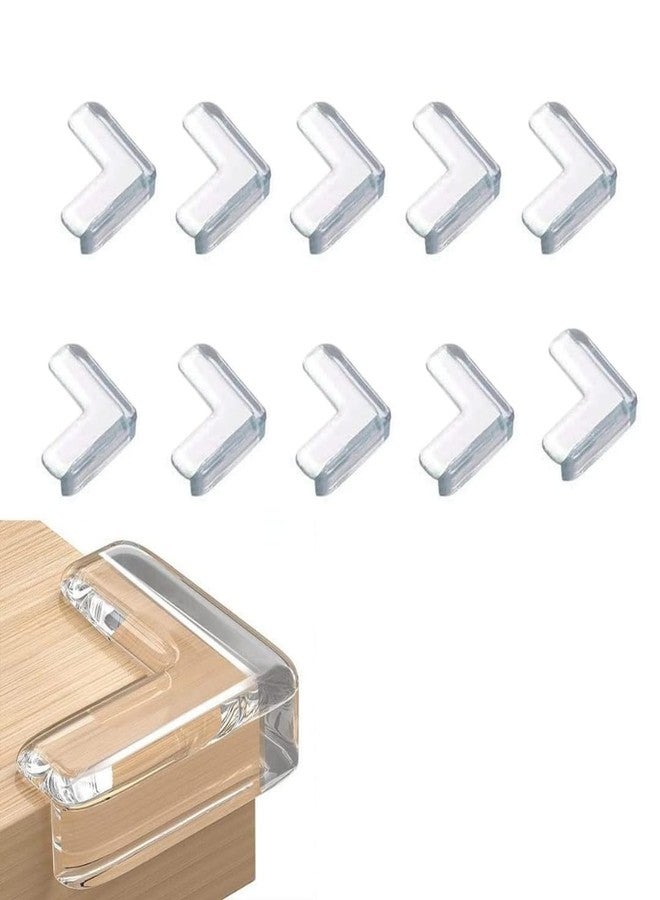 BabySafeHouse Furniture Corner Guard for Baby Proofing, Pre-Taped Corner Protectors -Transparent (Pack of 10-L Shape) - Image 1