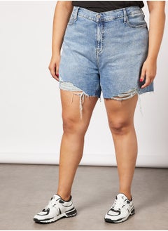 Plus Size Denim Shorts